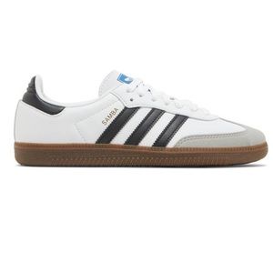Adidas Sambas in White Gum size 8.5 men’s 9.5 women’s. Never worn new with tags